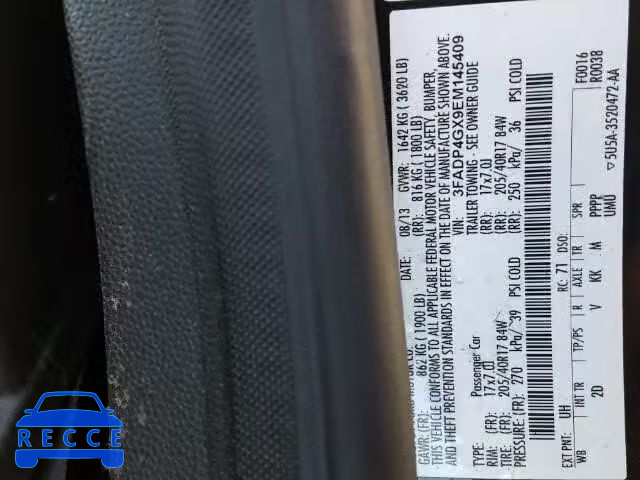 2014 FORD FIESTA ST 3FADP4GX9EM145409 image 9