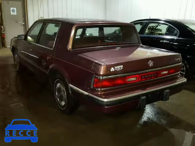 1991 DODGE DYNASTY 1B3XC46R4MD245743 зображення 2