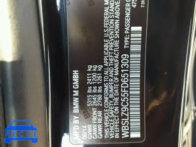 2015 BMW M6 WBSLZ9C55FD651309 image 9