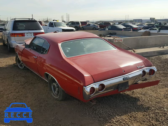 1972 CHEVROLET CHEVELL 1D37F2R519607 image 2