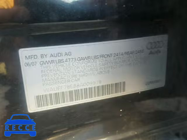 2008 AUDI A4 S-LINE WAUEF78E88A009979 image 9