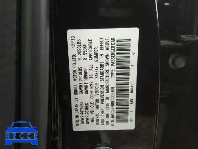 2014 ACURA TSX SE JH4CU2F88EC005106 зображення 9