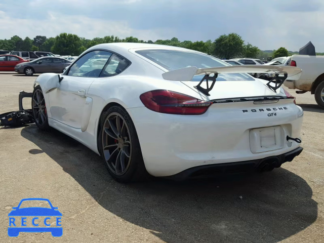 2016 PORSCHE CAYMAN GT4 WP0AC2A8XGK197267 зображення 2