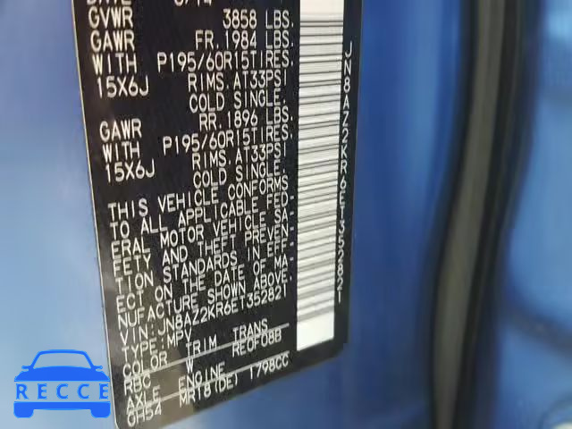 2014 NISSAN CUBE S JN8AZ2KR6ET352821 Bild 9