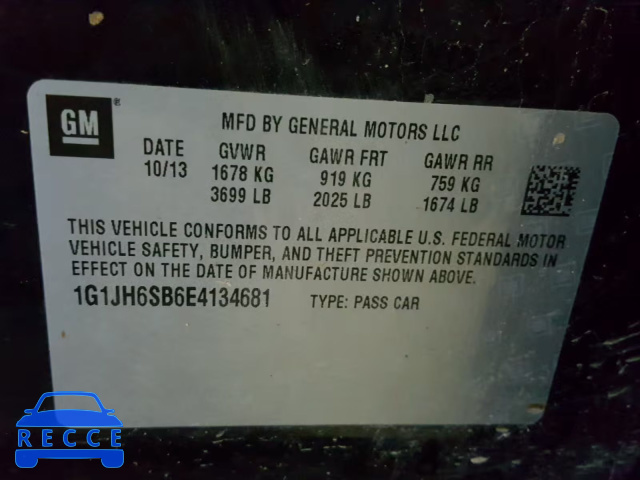 2014 CHEVROLET SONIC RS 1G1JH6SB6E4134681 image 9