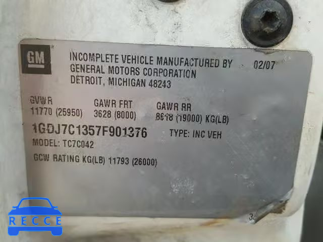 2007 GMC C7500 C7C0 1GDJ7C1357F901376 Bild 9