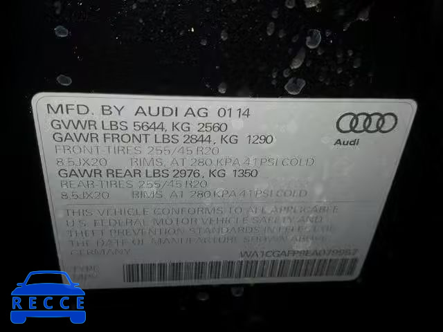 2014 AUDI SQ5 PREMIU WA1CGAFP9EA079957 image 9