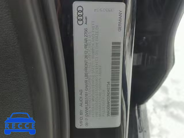 2018 AUDI A6 PREMIUM WAUG8AFC0JN042734 image 9