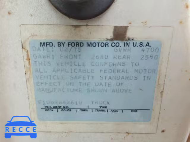 1975 FORD PICK UP 000000F10BRW42610 image 9