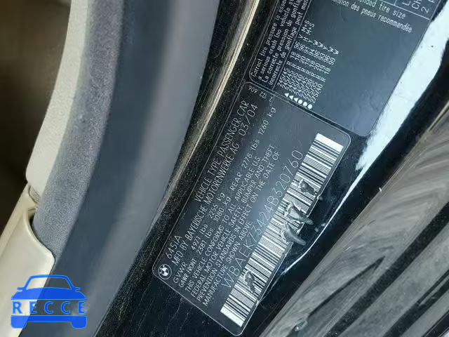 2004 BMW 645 CI AUT WBAEK73424B320760 image 9