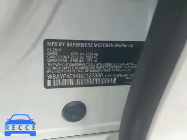 2013 BMW 740 LXI WBAYF4C54DD127880 зображення 9