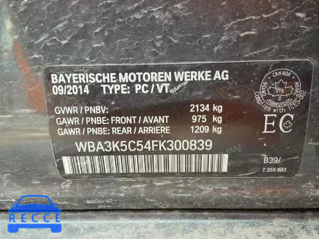 2015 BMW 328 D WBA3K5C54FK300839 зображення 9