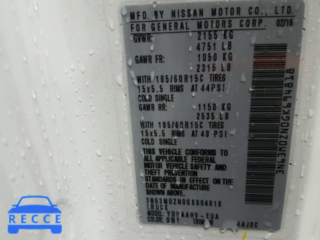 2016 CHEVROLET CITY EXPRE 3N63M0ZN0GK694818 image 9
