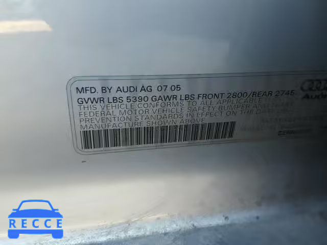 2006 AUDI A6 S-LINE WAUEL74F76N048074 image 9