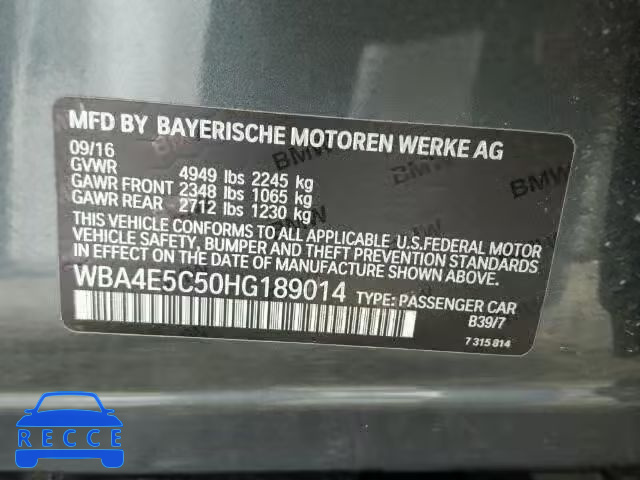 2017 BMW 440XI GRAN WBA4E5C50HG189014 image 9
