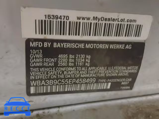 2014 BMW 335 XI WBA3B9C55EP458499 зображення 9
