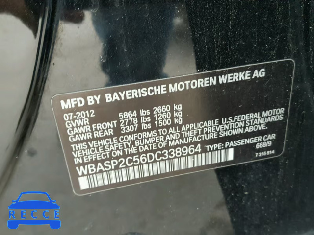 2013 BMW 535 XIGT WBASP2C56DC338964 зображення 9