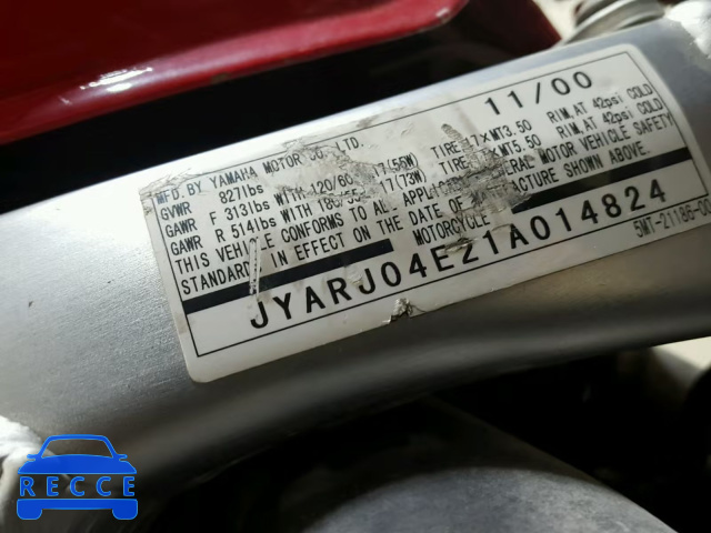 2001 YAMAHA YZFR6 L JYARJ04E21A014824 image 18