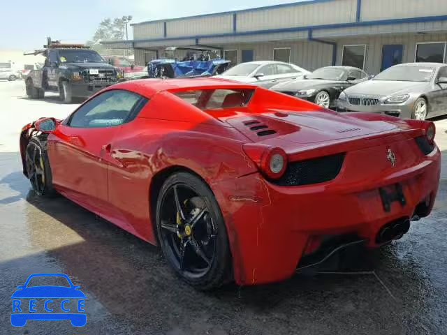 2013 FERRARI 458 SPIDER ZFF68NHA9D0195648 зображення 2