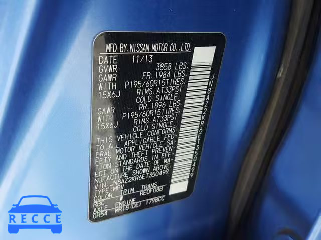 2014 NISSAN CUBE S JN8AZ2KR6ET350499 image 9