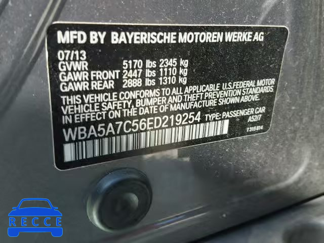 2014 BMW 528 XI WBA5A7C56ED219254 image 9