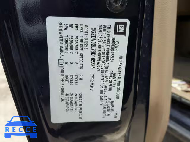 2006 SATURN RELAY 2 5GZDV03L76D165326 Bild 9