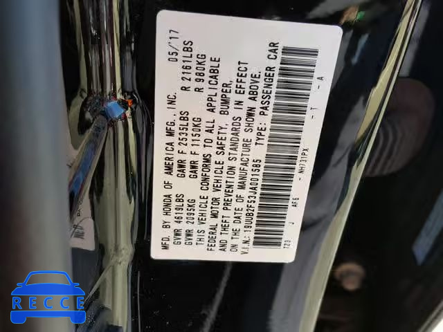 2018 ACURA TLX TECH 19UUB2F53JA001585 image 9