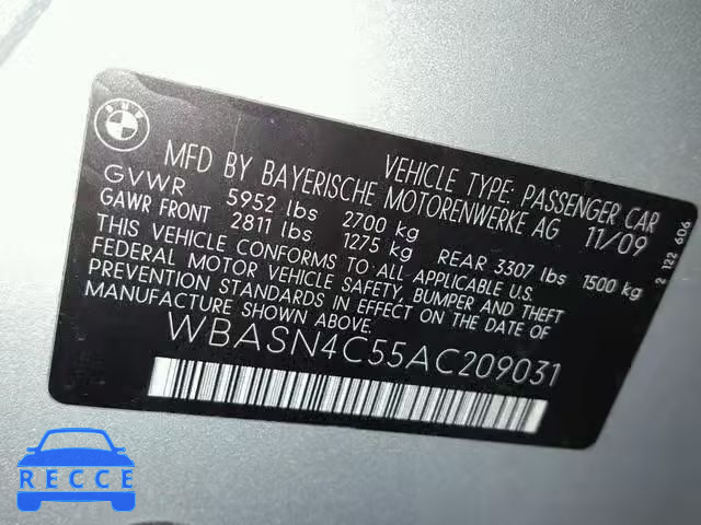 2010 BMW 550 GT WBASN4C55AC209031 Bild 9