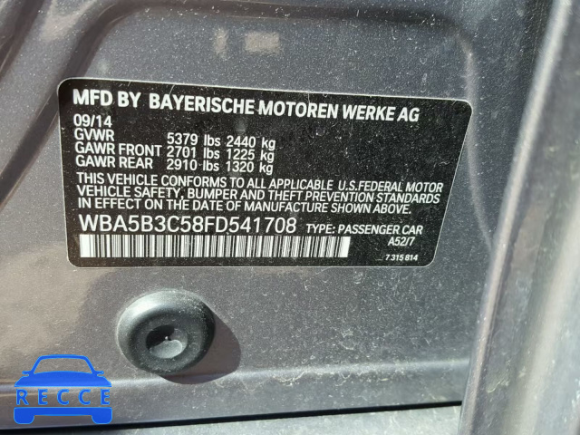 2015 BMW 535 XI WBA5B3C58FD541708 image 9