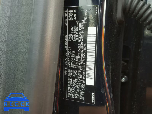 2016 VOLVO XC60 T5 YV4612RK7G2868760 image 9