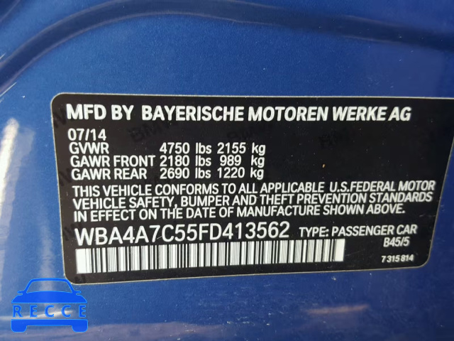 2015 BMW 428 XI WBA4A7C55FD413562 Bild 9