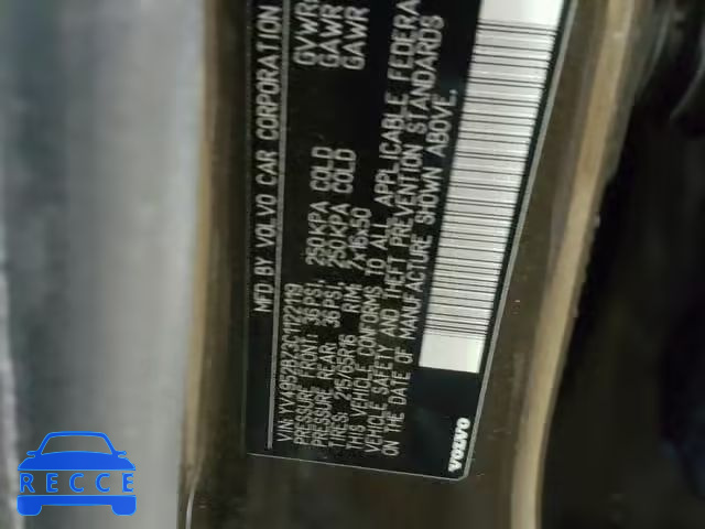2012 VOLVO XC70 3.2 YV4952BZ3C1122119 image 9