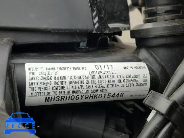 2017 YAMAHA YZFR3 MH3RH06Y9HK015448 image 9