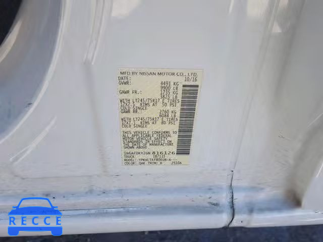 2016 NISSAN NV 2500 S 1N6AF0KY2GN816126 image 9