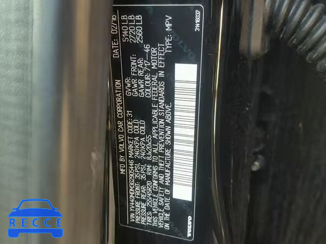 2016 VOLVO XC60 T5 YV440MDM3G2905446 image 9
