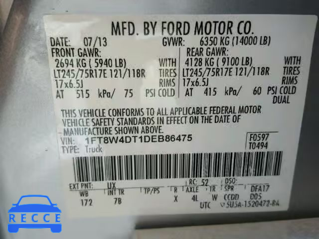 2013 FORD F450 SUPER 1FT8W4DT1DEB86475 image 9