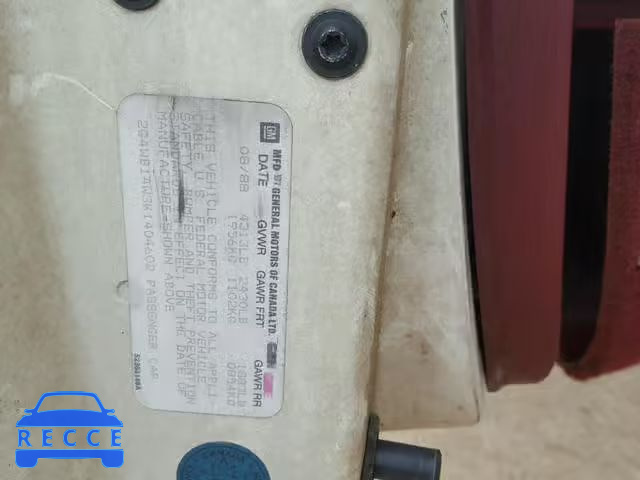 1989 BUICK REGAL CUST 2G4WB14W3K1404602 image 9