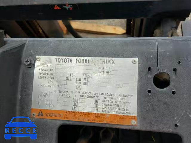 1996 TOYOTA FORKLIFT B1LL0FSALE3335775 Bild 9