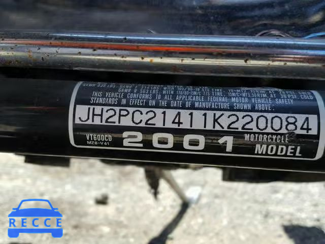 2001 HONDA VT600 CD JH2PC21411K220084 Bild 9