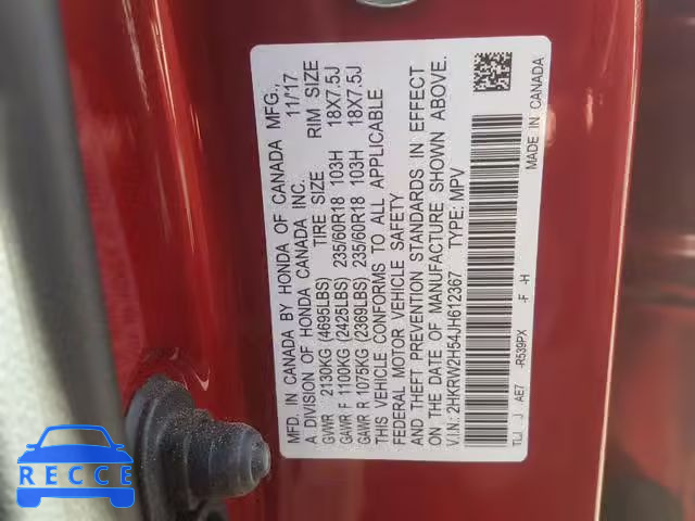 2018 HONDA CR-V EX 2HKRW2H54JH612367 Bild 9