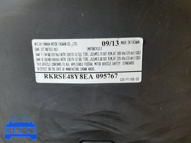 2014 YAMAHA YW125 RKRSE48Y8EA095767 зображення 9