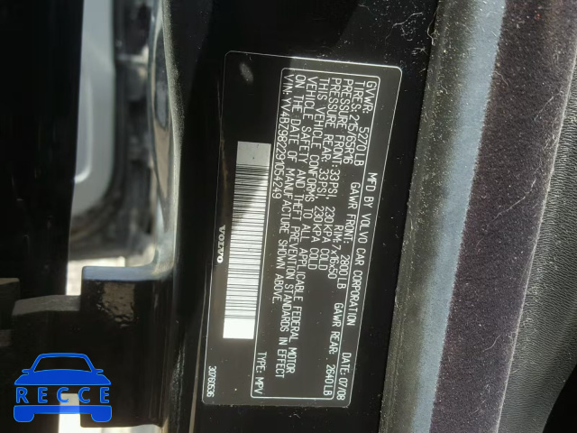 2009 VOLVO XC70 3.2 YV4BZ982291054249 зображення 9