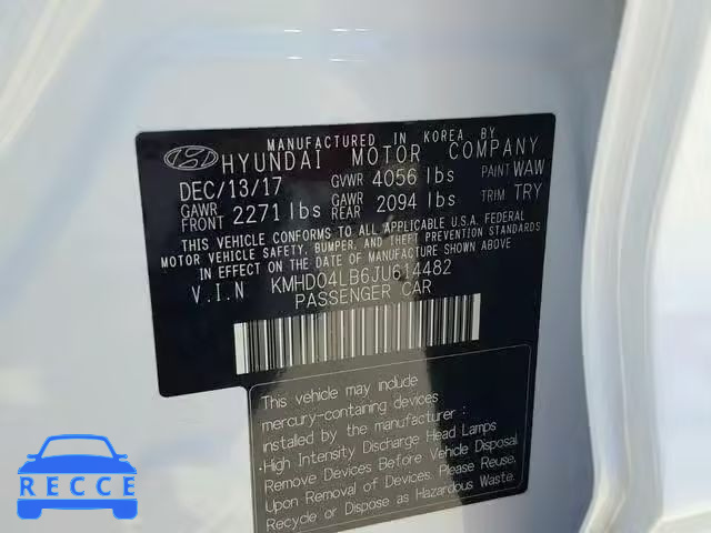 2018 HYUNDAI ELANTRA SP KMHD04LB6JU614482 image 9