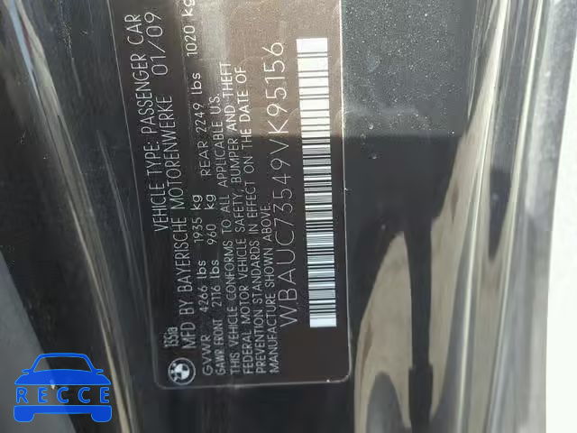 2009 BMW 135 I WBAUC73549VK95156 image 9