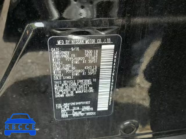 2017 NISSAN ARMADA PLA JN8AY2NE9H9701922 image 9