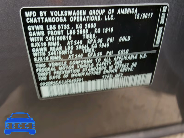 2018 VOLKSWAGEN ATLAS SEL 1V2ER2CA1JC549331 image 9