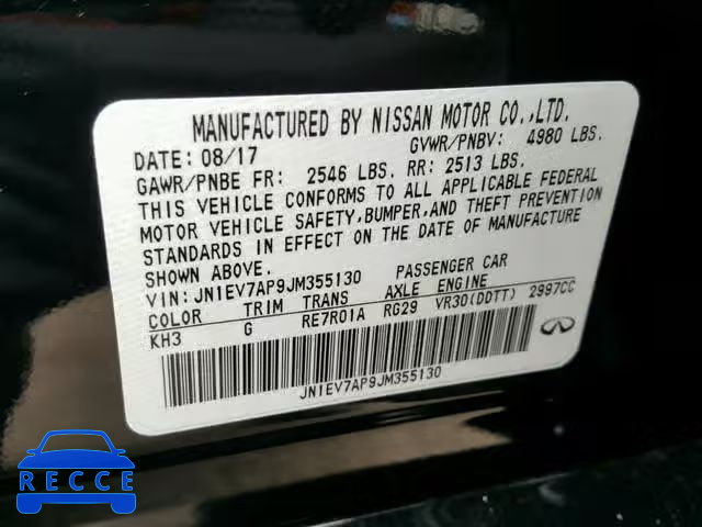 2018 INFINITI Q50 LUXE JN1EV7AP9JM355130 image 9