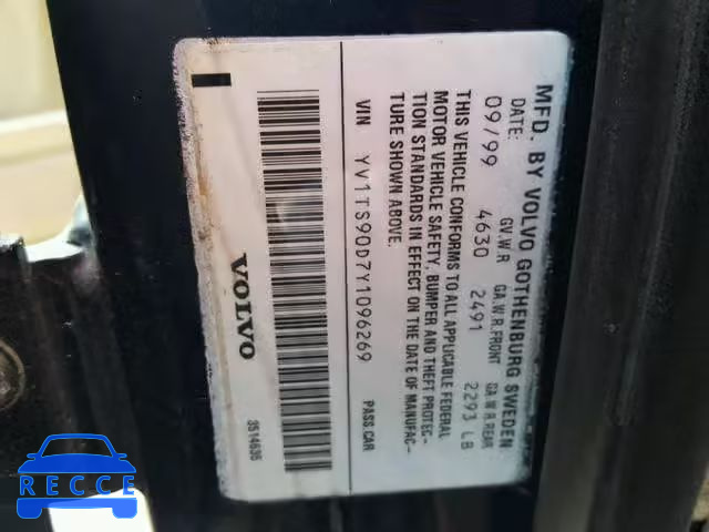 2000 VOLVO S80 T6 TUR YV1TS90D7Y1096269 image 9