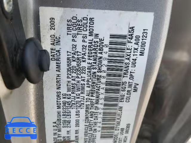2010 MITSUBISHI ENDEAVOR L 4A4JM2ASXAE002940 image 9