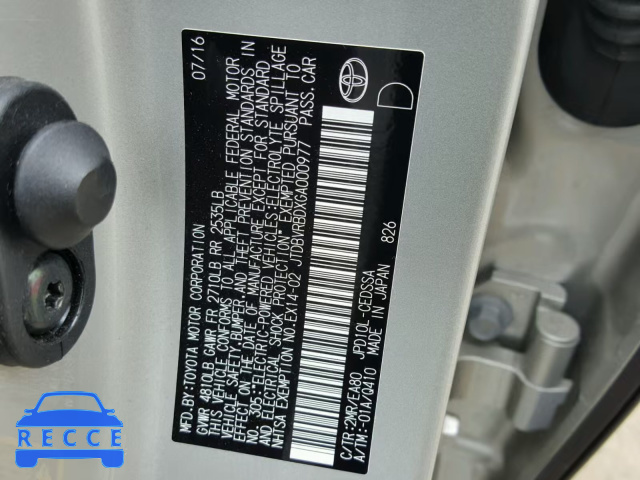 2016 TOYOTA MIRAI JTDBVRBDXGA000977 Bild 9